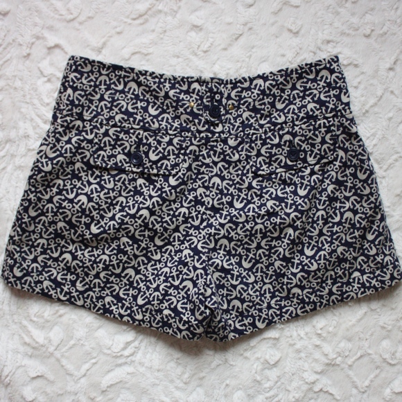 Anthropologie Hei Hei Nautical Anchor Shorts - Picture 2 of 6